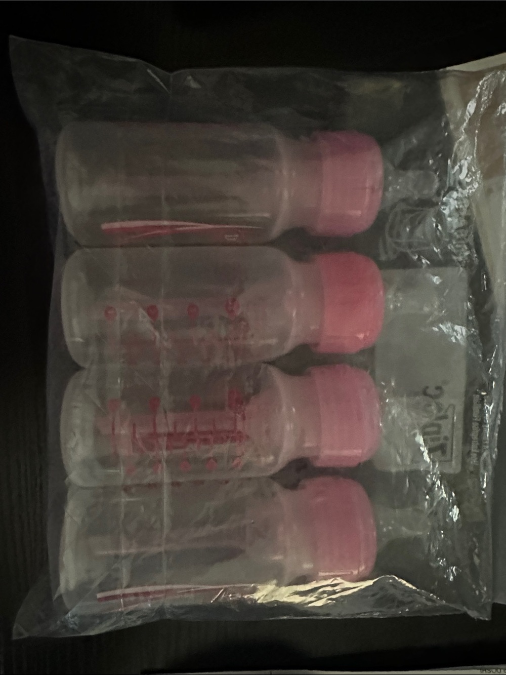 Dr. browns Baby Feeding Bottles Set - Pink Caps (4 Pack)- level 1 nipples